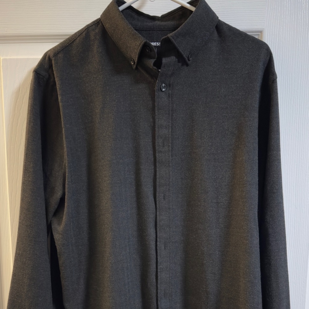 Express Charcoal Button-Up Shirt